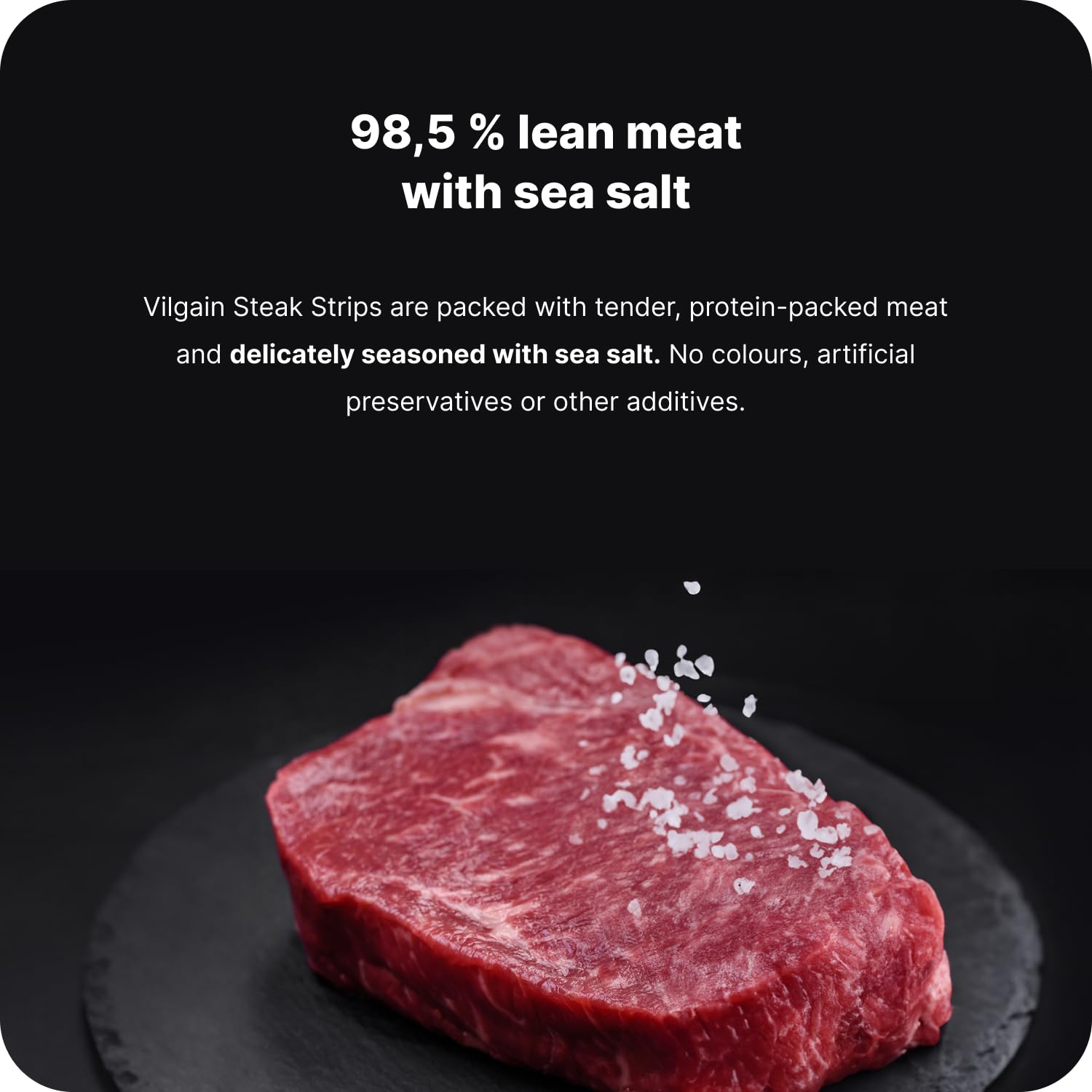 Vilgain Organic Beef Steak Strips - High Protein, Gluten-Free, No Nitrates 4