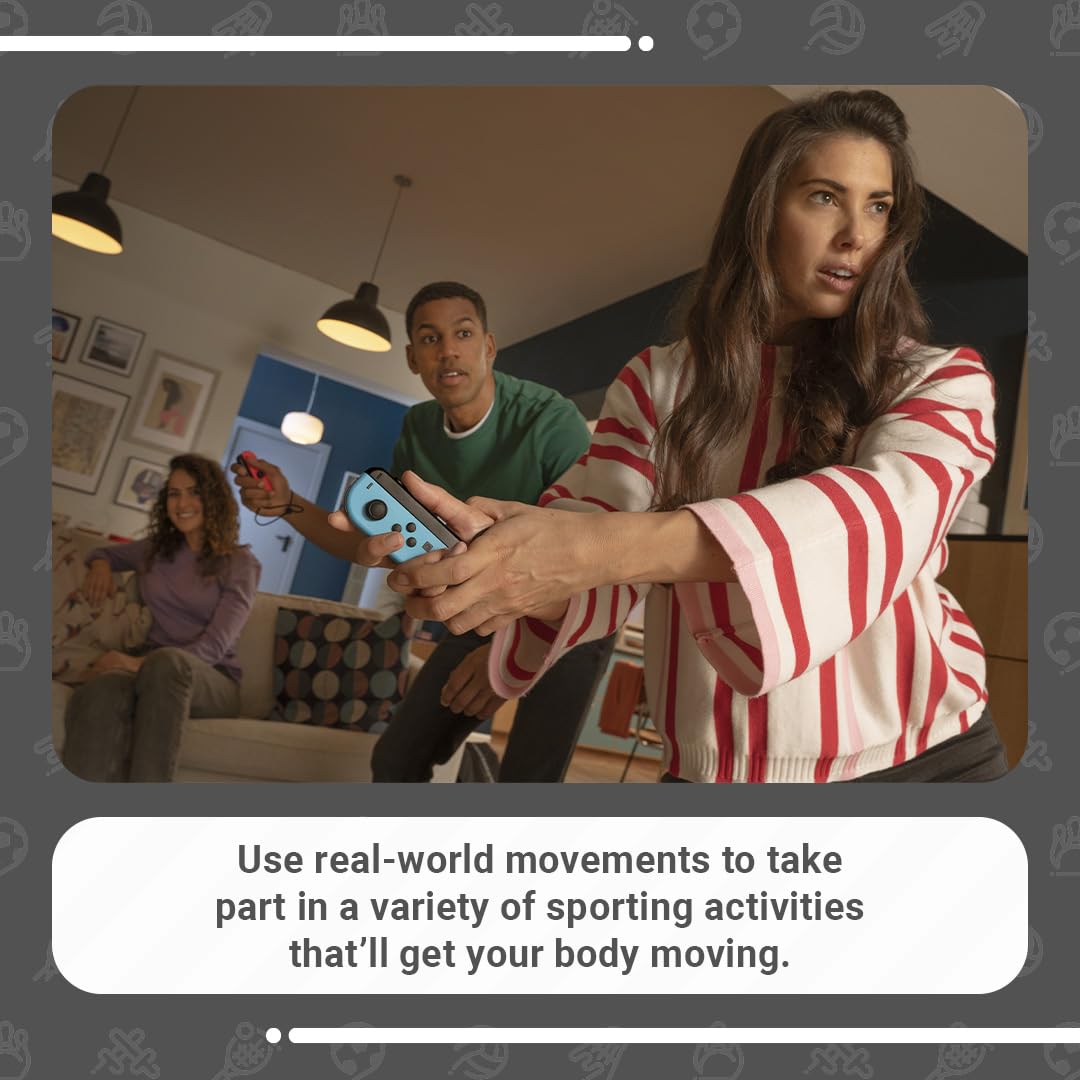 Nintendo Switch (Neonrot/Neonblau) mit vorinstalliertem Switch Sports und 12-monatiger Online-Mitgliedschaft 5