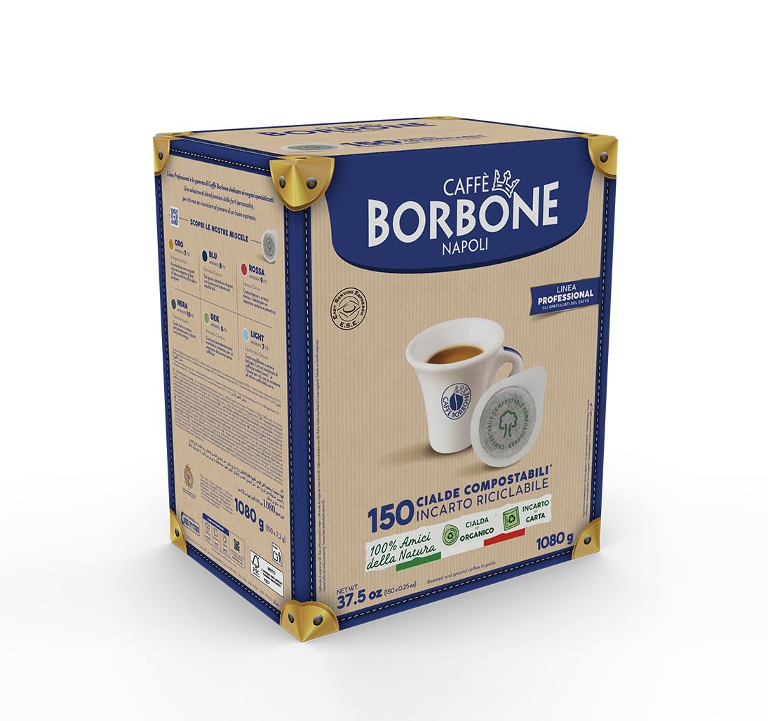 Caffè Borbone - Blue Coffee Blend Compostable Pods (150 Pads, ESE 44 mm) 5