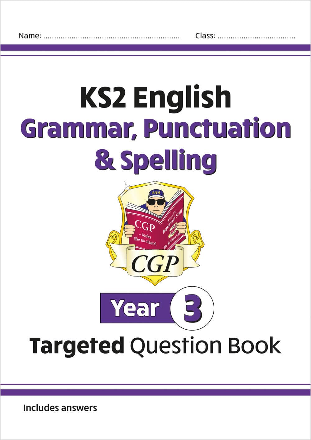 CGP KS2 English Targeted Question Book - Grammar, Punctuation & Spelling for Year 3 | Paperback