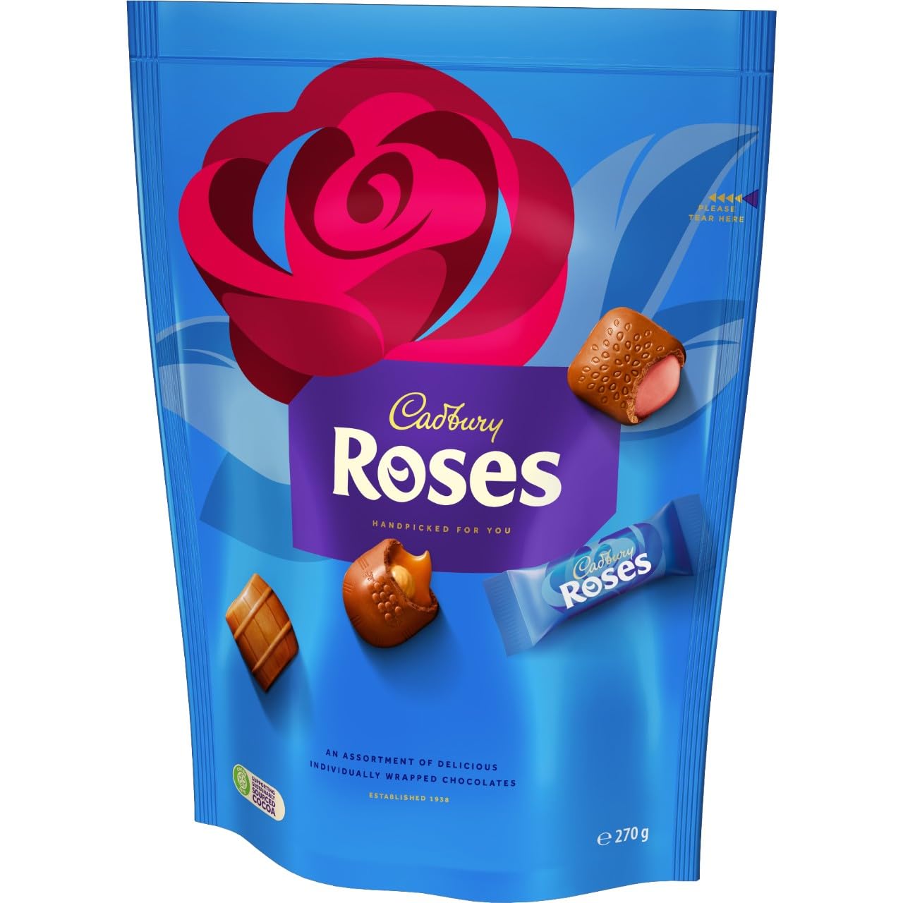 Cadbury Roses Assorted Miniature Chocolates Pouch - 270g 4