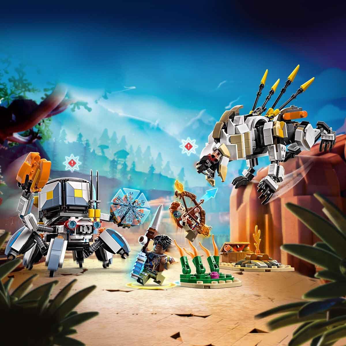 LEGO Horizon Adventures Aloy & Varl vs. Shell-Walker & Sawtooth Building Set 77037 | 768 Pieces | Ages 9+ 2