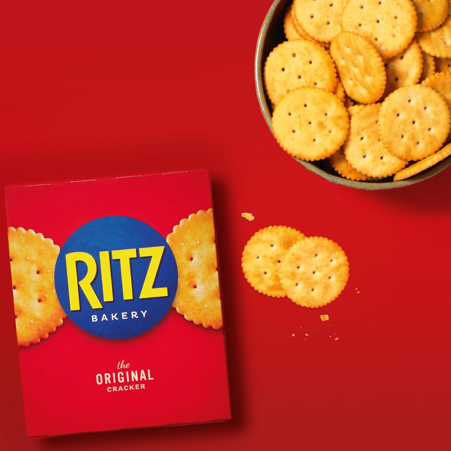 RITZ Cheese Savoury Crackers - Buttery & Crunchy Snack | 140g Box