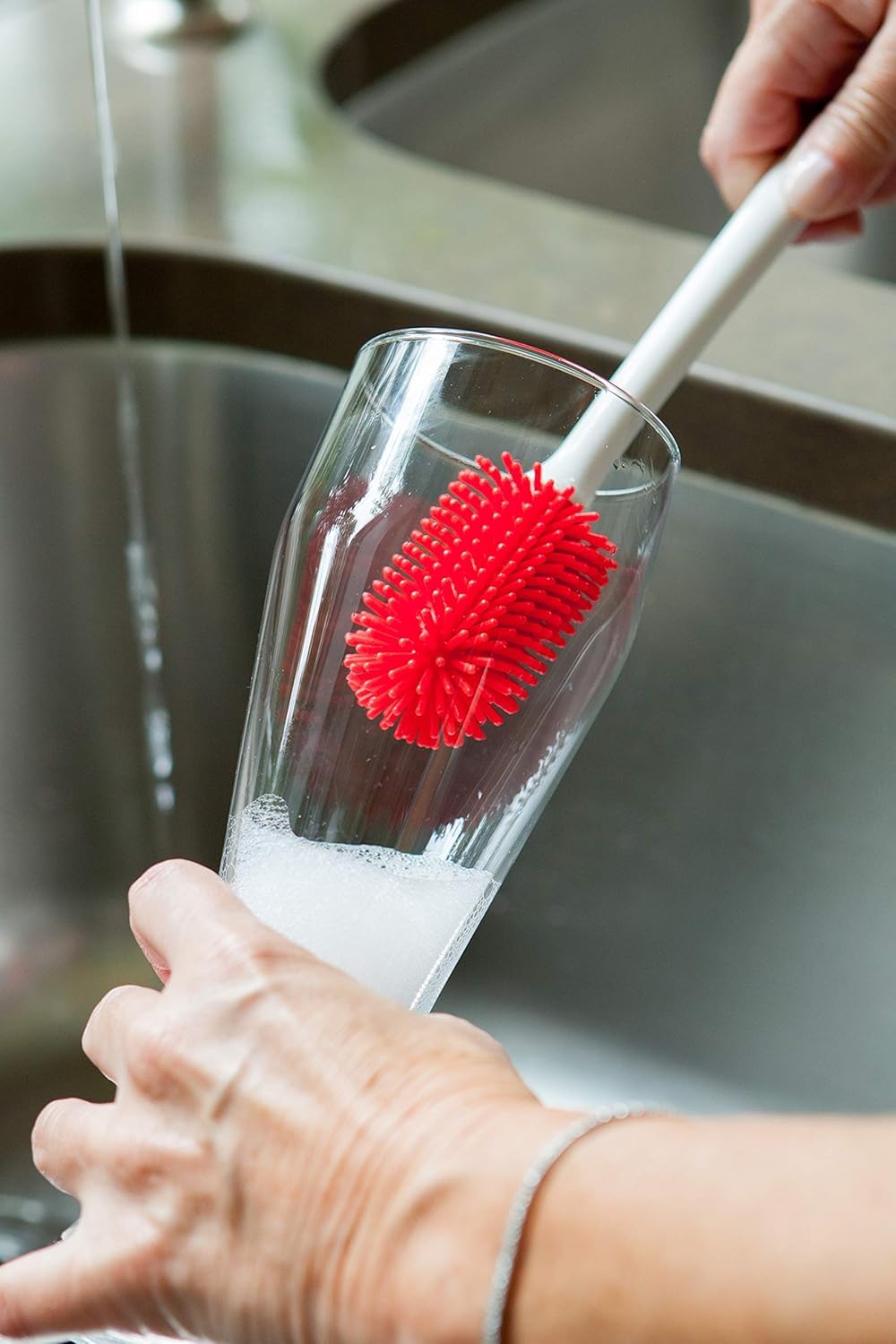 Joie - Silicone Bottle Brush for Water Bottles, Non-Scratch Cleaning Brush 13