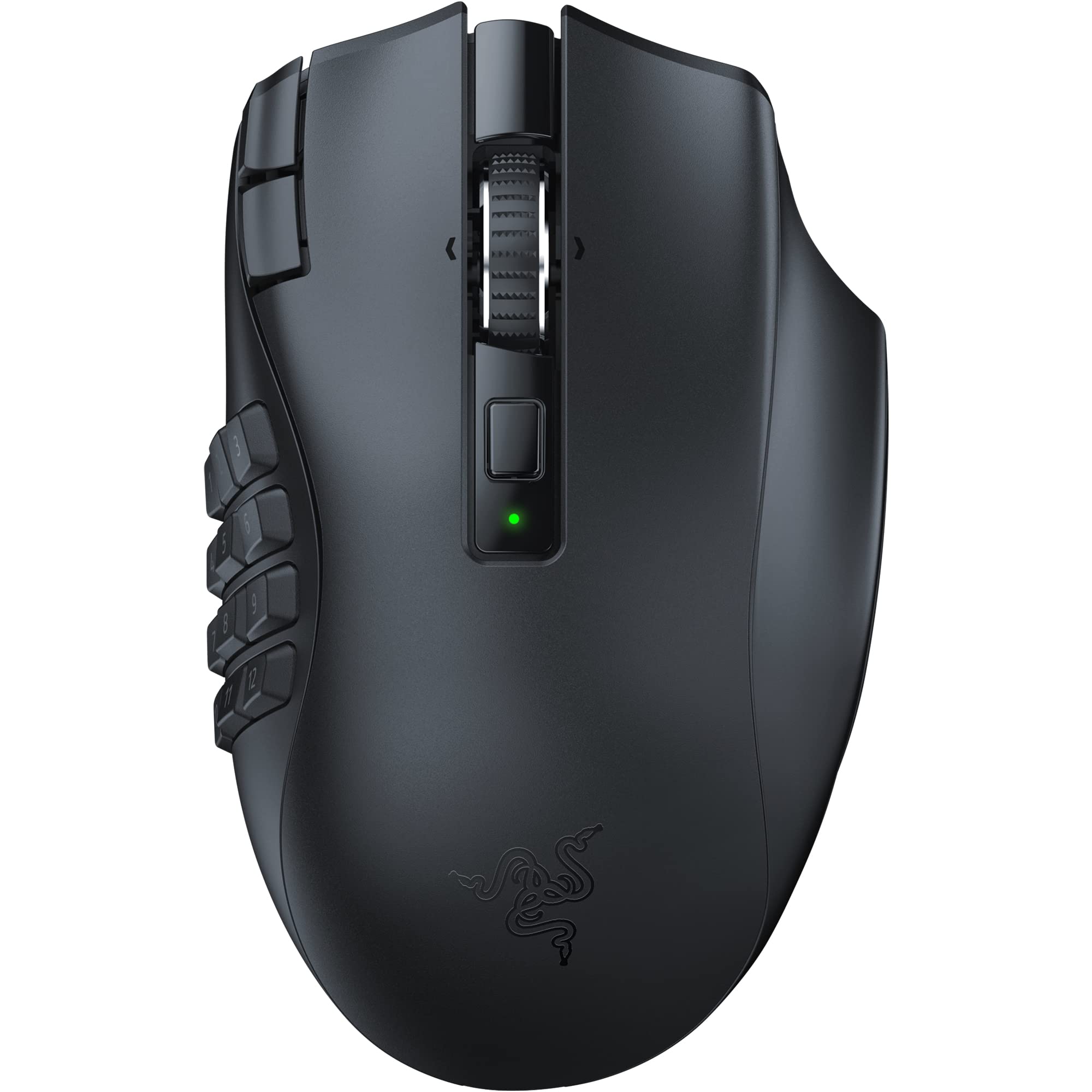 Razer Naga V2 HyperSpeed - Wireless MMO Gaming Mouse with 19 Programmable Buttons, Black