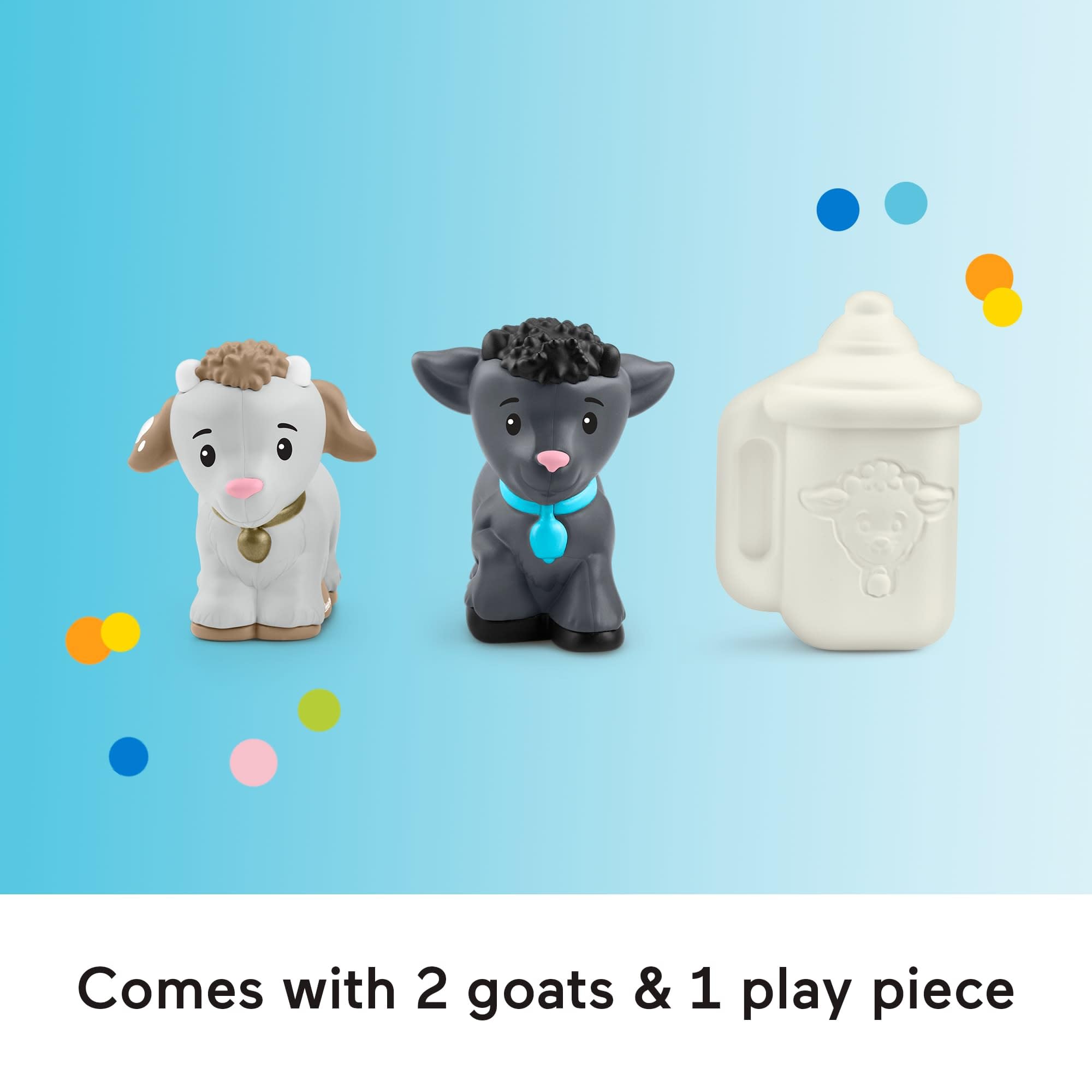Fisher-Price Little People Feed & Play Goat Yard Playset - Farm-Themed Toddler Toy with Interactive Features
