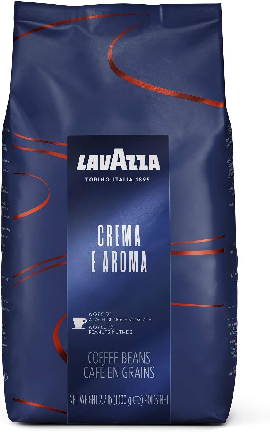 Lavazza Crema e Aroma Coffee Beans - Medium Roast Arabica and Robusta Blend (1kg)