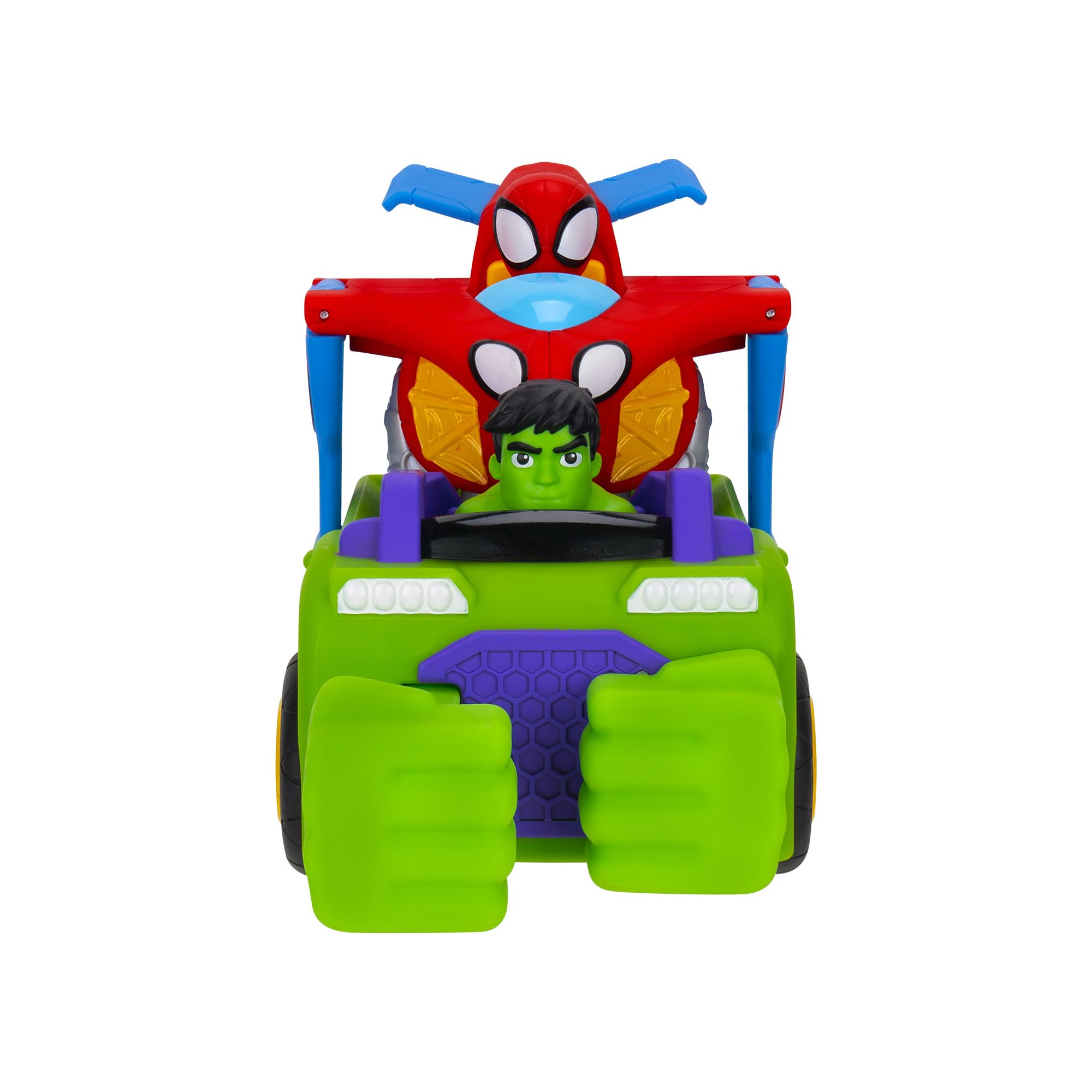 Spidey and His Amazing Friends Marvel Team Up Tank - 6-Inch Hulk Smash Tank & 4-Inch Spidey Glider Jet 4