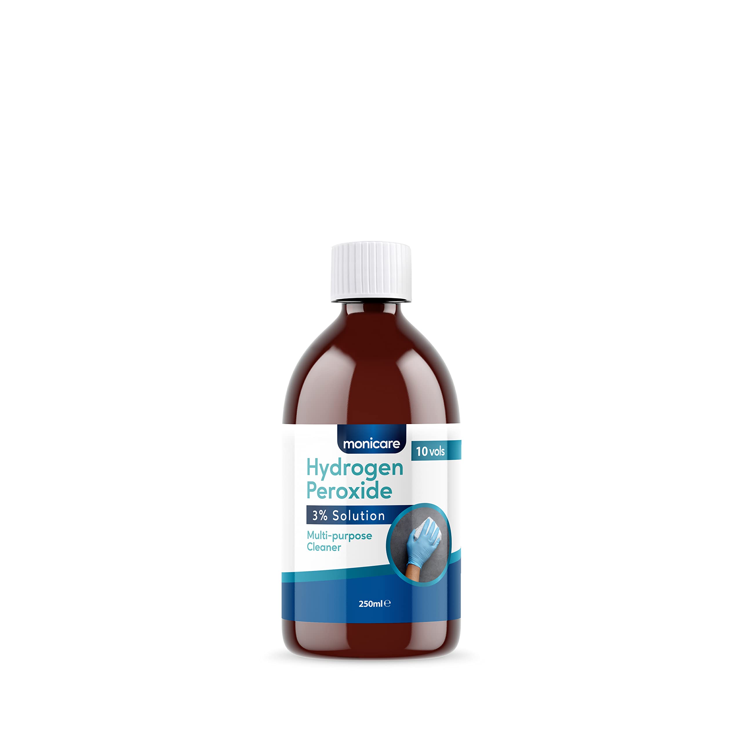 Monicare Hydrogen Peroxide 3% Multi-Purpose Cleaner - 250ml Liquid | Hospital Grade Disinfectant