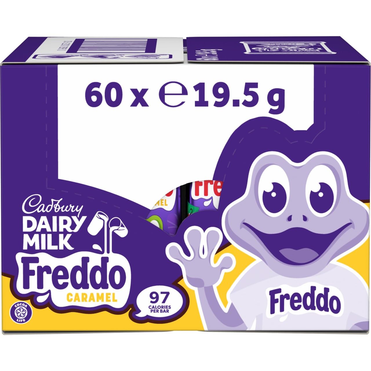 Cadbury Dairy Milk Freddo Caramel Chocolate Bar 19.5g (Pack of 60 Bars) 3