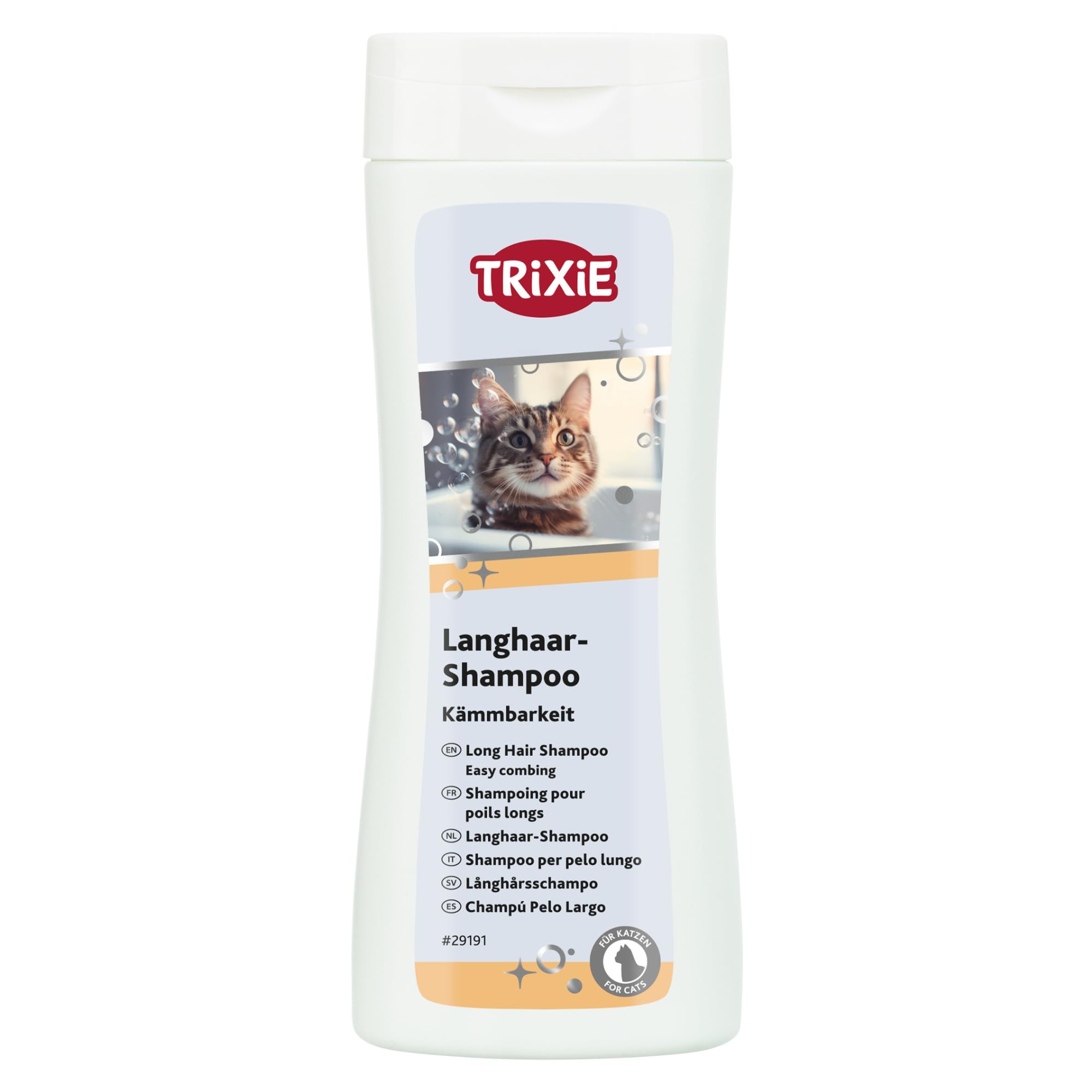 TRIXIE Cat Shampoo for Long Hair - Anti-Tangling & Silky Shine | 250 ml Unscented 1