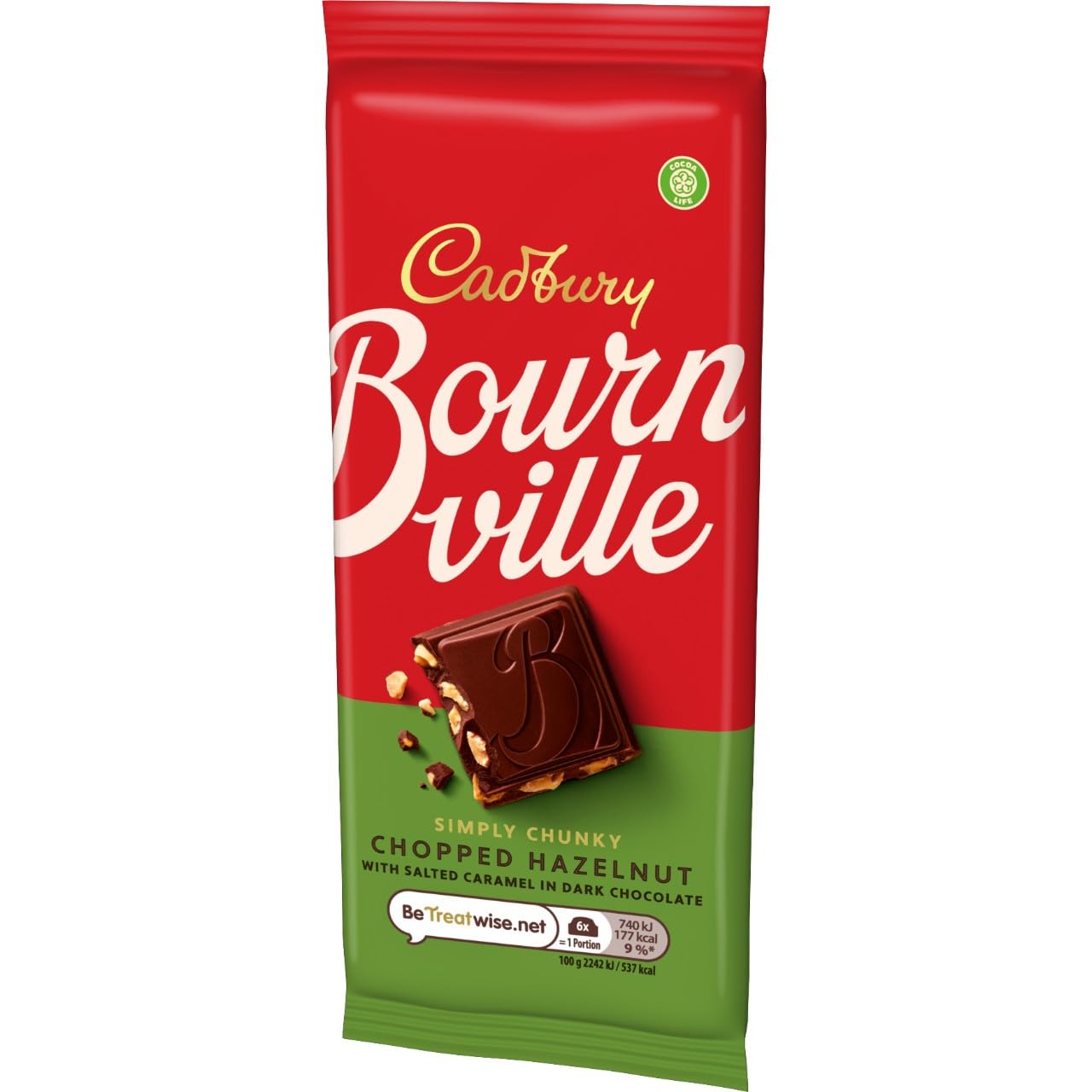 Cadbury Bournville Simply Chunky Chopped Haselnuss mit gesalzenem Karamell-Schokoriegel 4