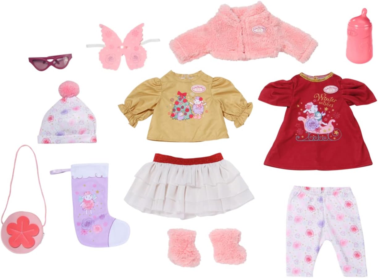 Baby Annabell Christmas Advent Calendar 709634 - 24 Holiday Clothing & Accessories for Dolls 13