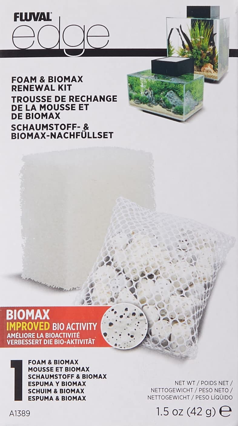 Fluval Edge Aquarium Filter Accessory Kit - Foam Block & BioMax Media | Model A1389 2