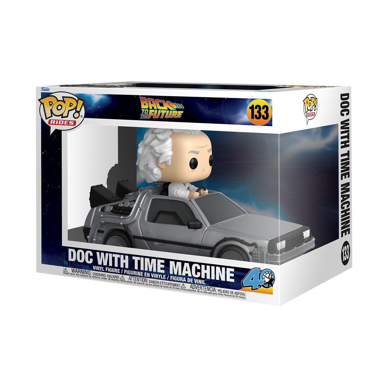 Funko Pop! Rides Deluxe: Back to the Future - Doc With Time Machine Vinyl Figure