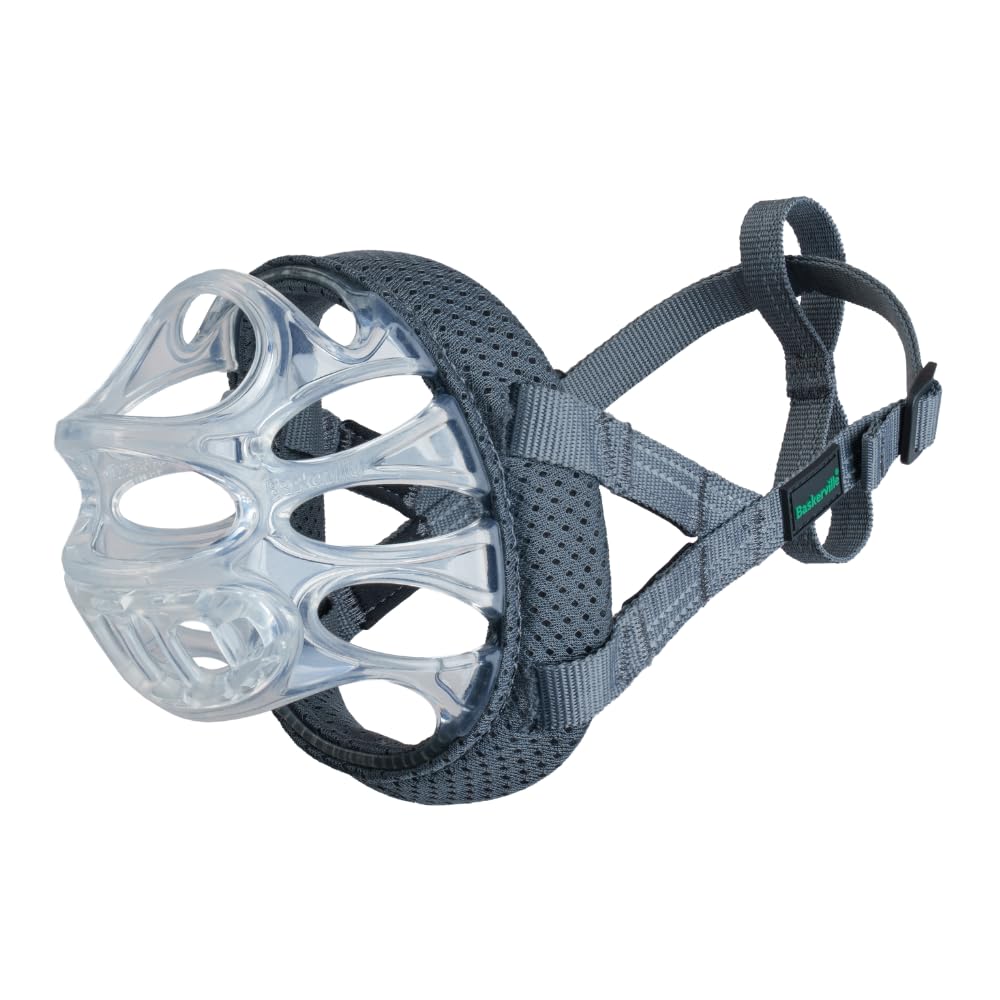 Baskerville INVISA Basket Dog Muzzle - Transparent Design, Heat Shapable | Size 3