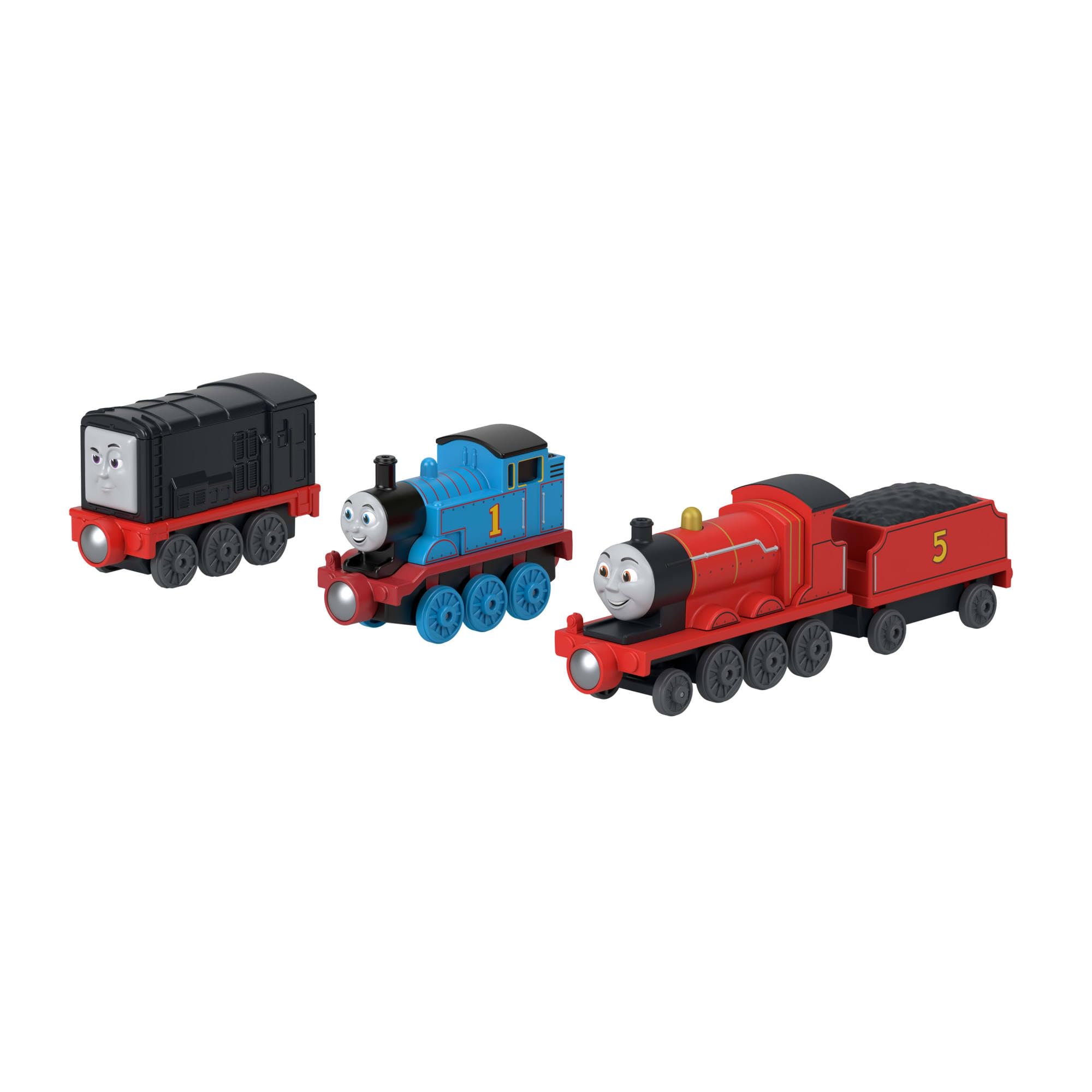 THOMAS & FRIENDS Die-Cast Toy Train Multipack of 3 (Thomas, Diesel, James) | Ages 3+