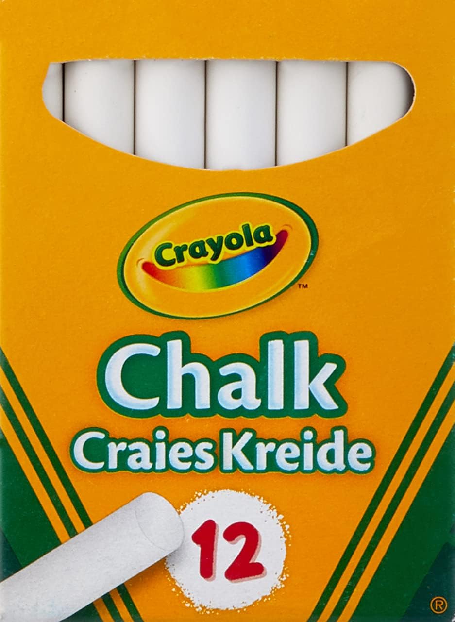 Crayola Anti-Dust Chalk 01.0280.10 - White Chalk for Blackboards