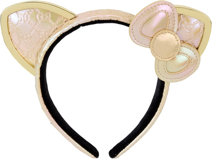 Loungefly Sanrio Hello Kitty 50th Anniversary Metallic Vegan Leather Ear Headband (SANHB0069)