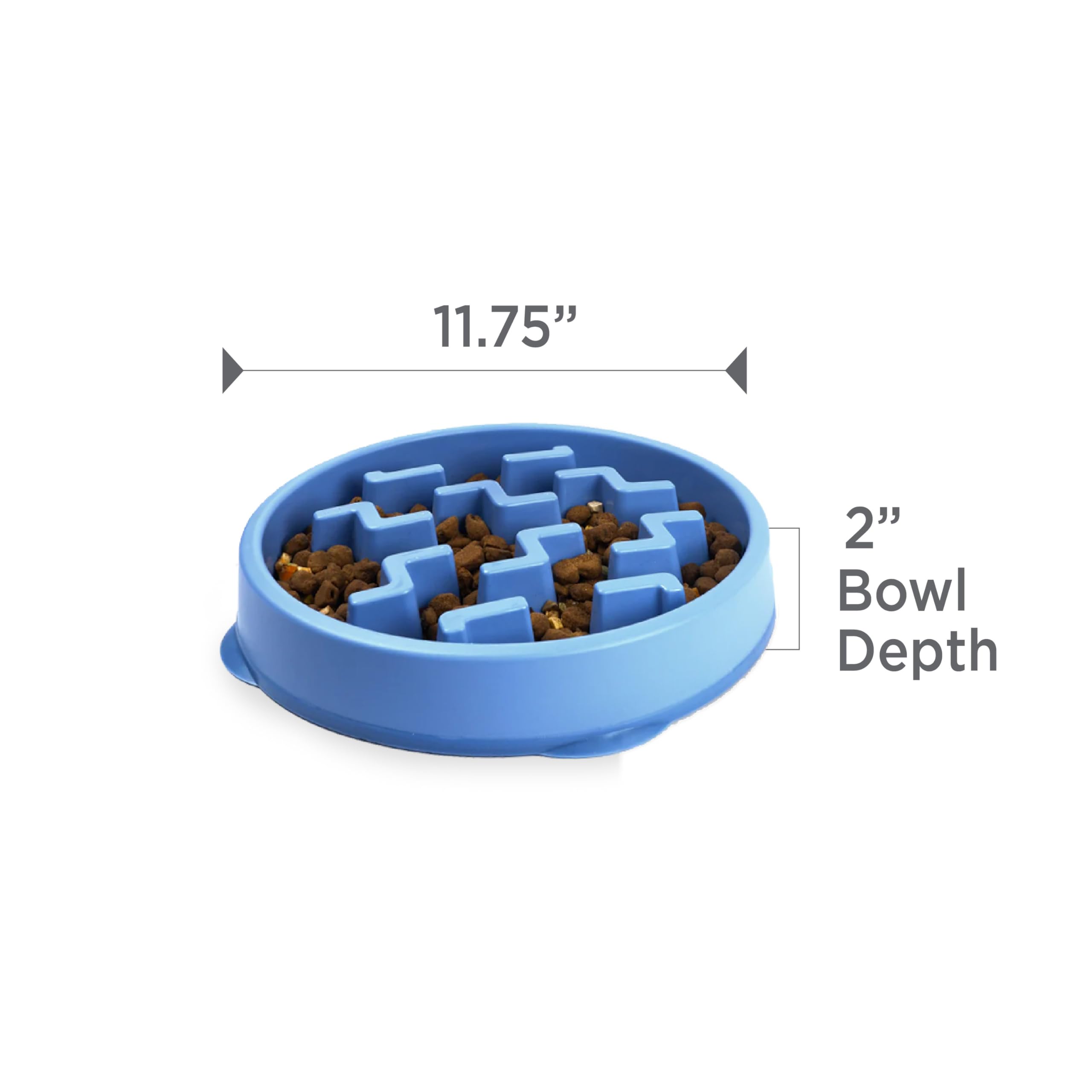 Outward Hound Slow Feeder Dog Bowl - Reduces Bloat, Improves Digestion | Large, Blue 7