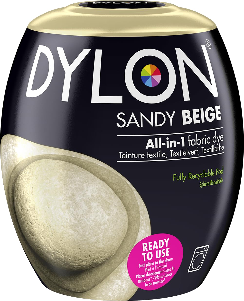 Dylon Washing Machine Fabric Dye Pod - Sandy Beige, 350g