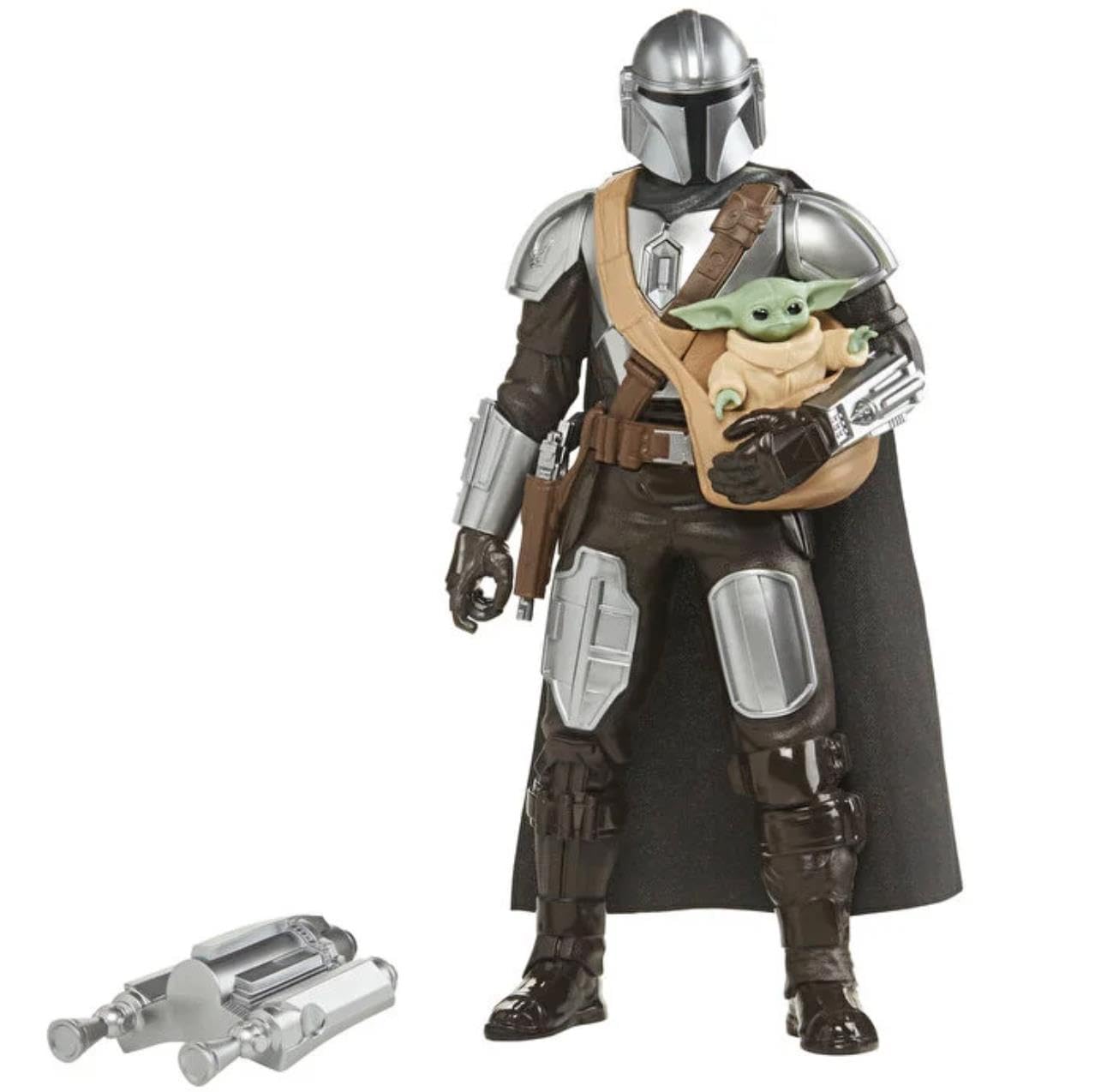 Star Wars Galactic Action The Mandalorian & Grogu - 30 cm Electronic Action Figure with Sounds & Jetpack - Ages 4+ 6