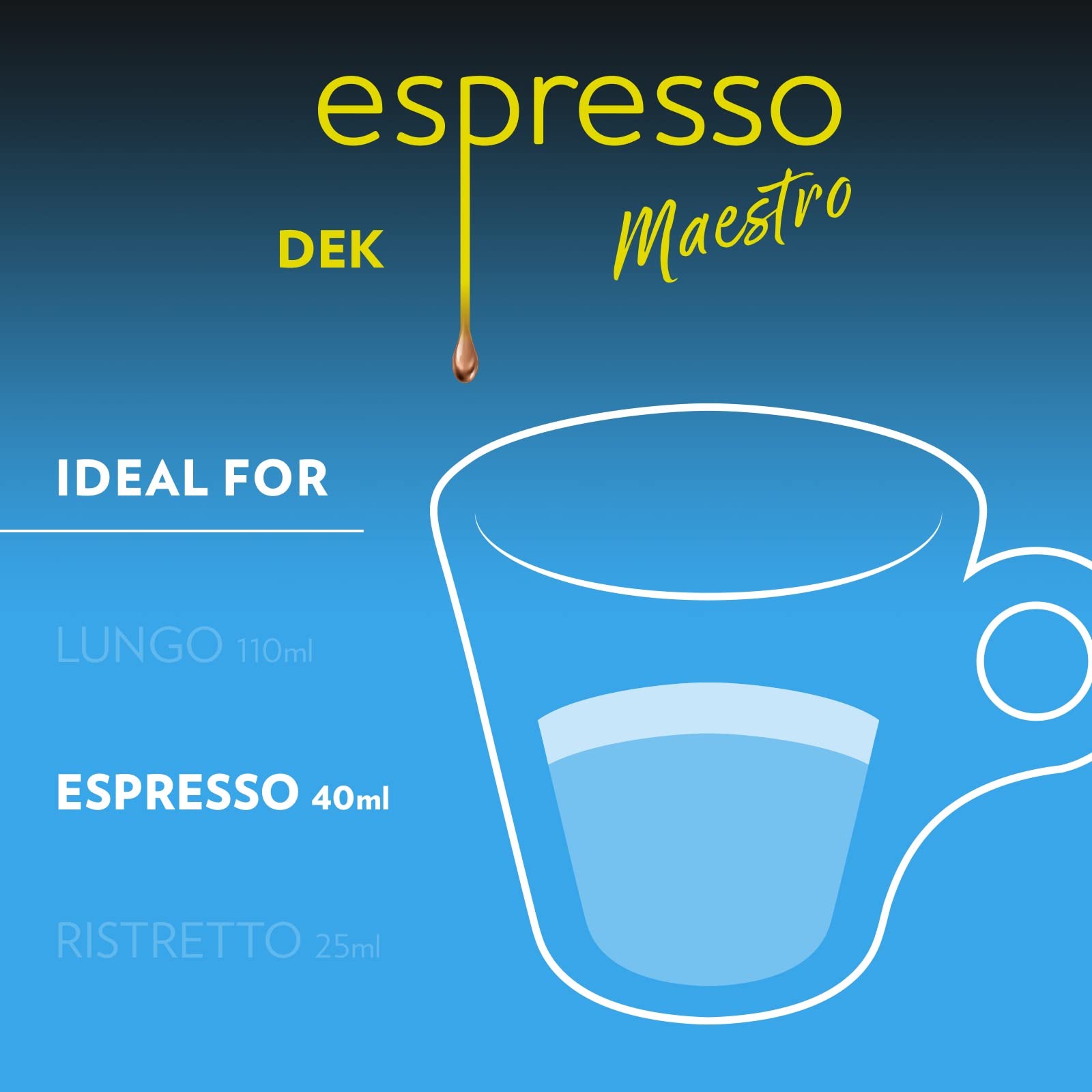 Lavazza Espresso Maestro Dek, 100 Aluminum Capsules, Decaffeinated Coffee for Nespresso Original Machines