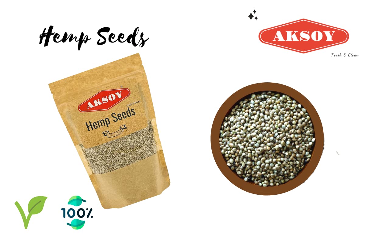 AKSOY Whole Hemp Seeds - Complete Protein Source | 625g | Rich in Omegas 3 & 6 4
