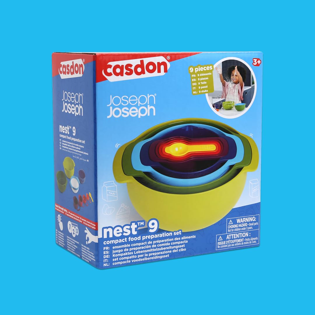 Casdon Joseph Joseph Nest 9 - Colourful Toy Food Prep Set for Kids 3+ 15