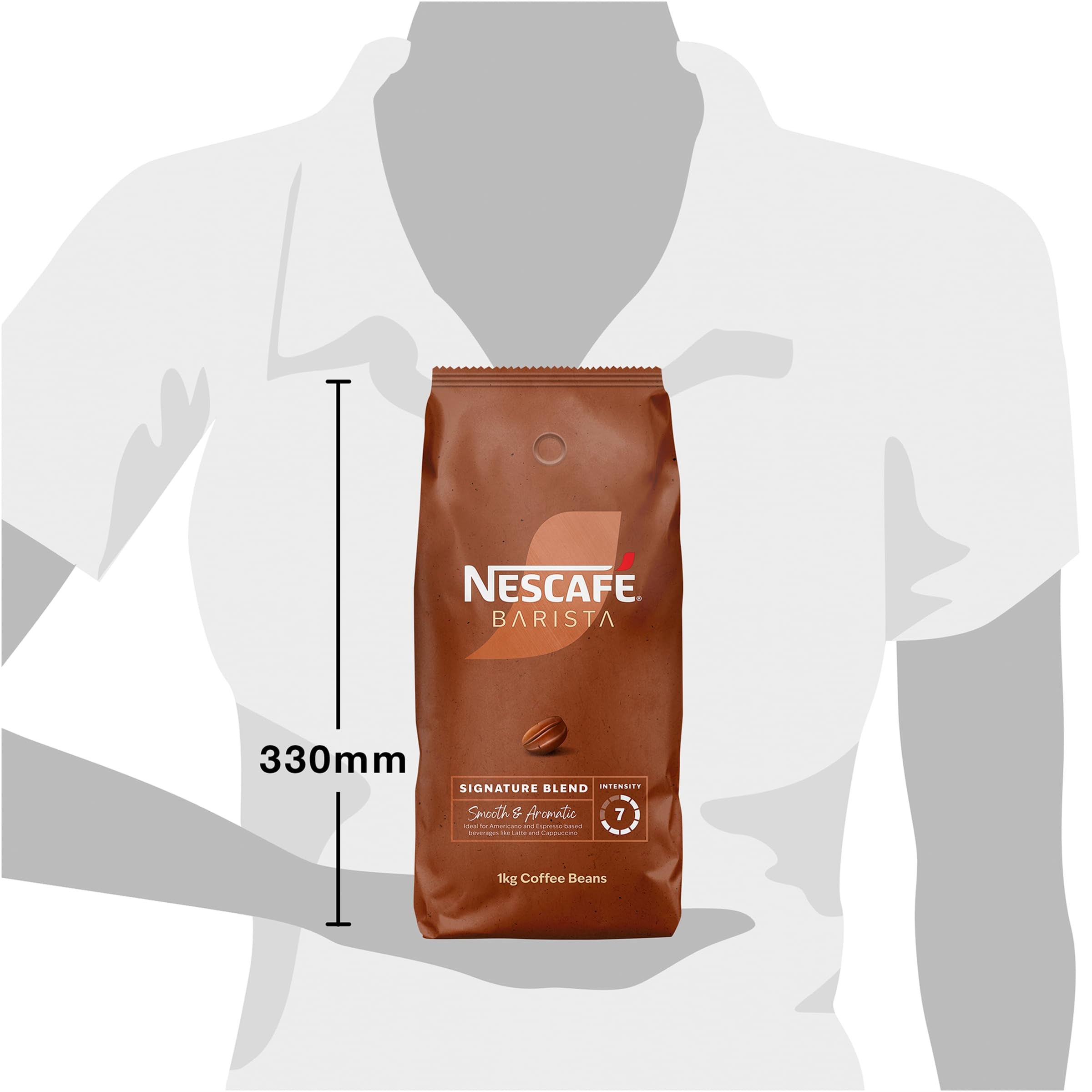 NESCAFÉ BARISTA Signature Blend Whole Coffee Beans, Medium Roast, 7/10 Intensity, 1kg