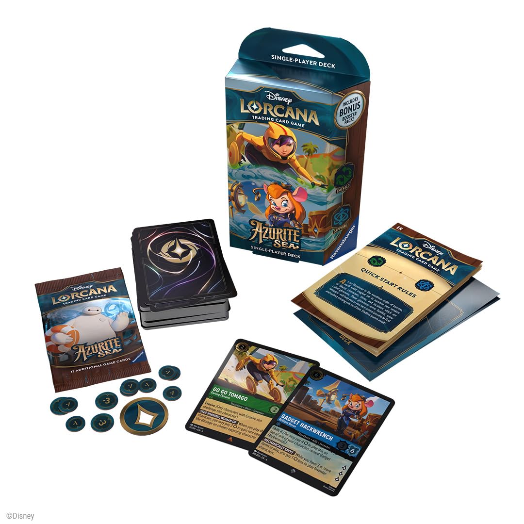 Ravensburger Disney Lorcana Trading Card Game - Azurite Sea Starter Deck