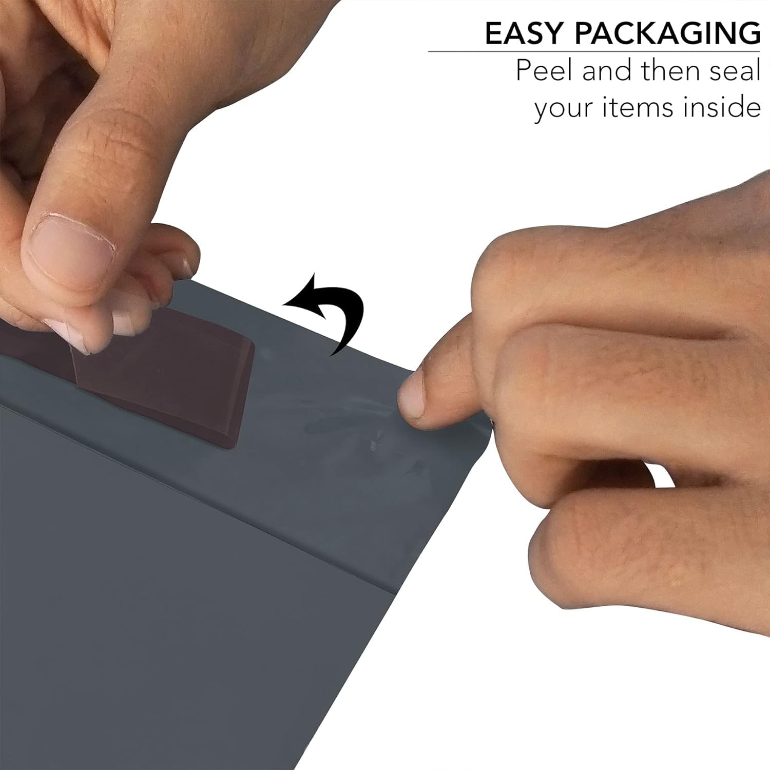 iSOUL Grey Plastic Mailing Bags - 6x9 Inch, 100 Pack | Water Resistant Self-Seal