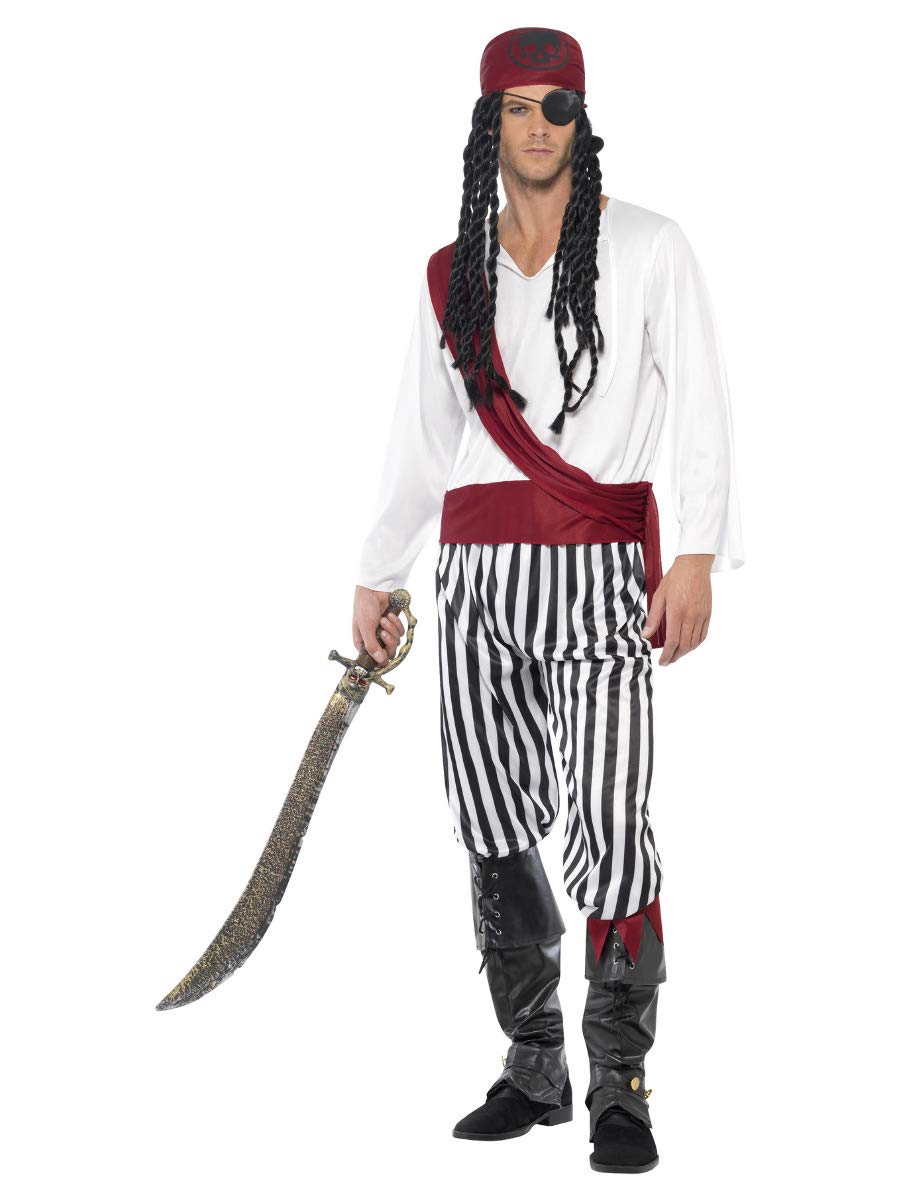 Smiffys Pirate Man Costume - Adult Fancy Dress Outfit for Men, Size L 3