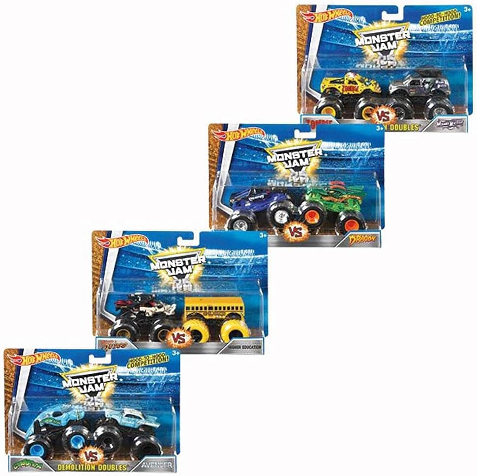 Hot Wheels Monster Trucks 1:64 Demo Doubles 2-Pack - Head-to-Head Battle Vehicles for Kids 9