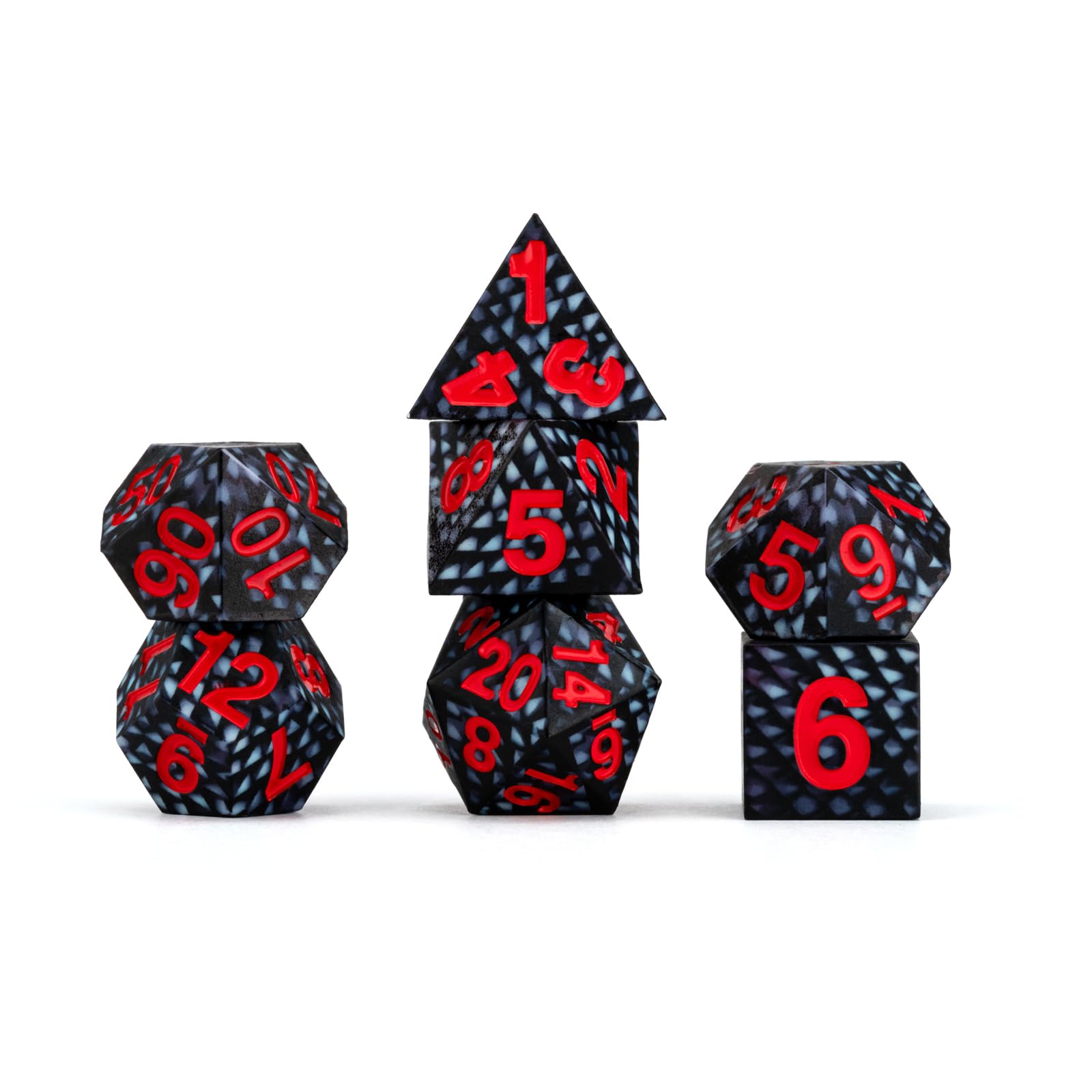 Metallic Dice Games Dragon Storm Black Dragon Scales Liquid Core Dice Set