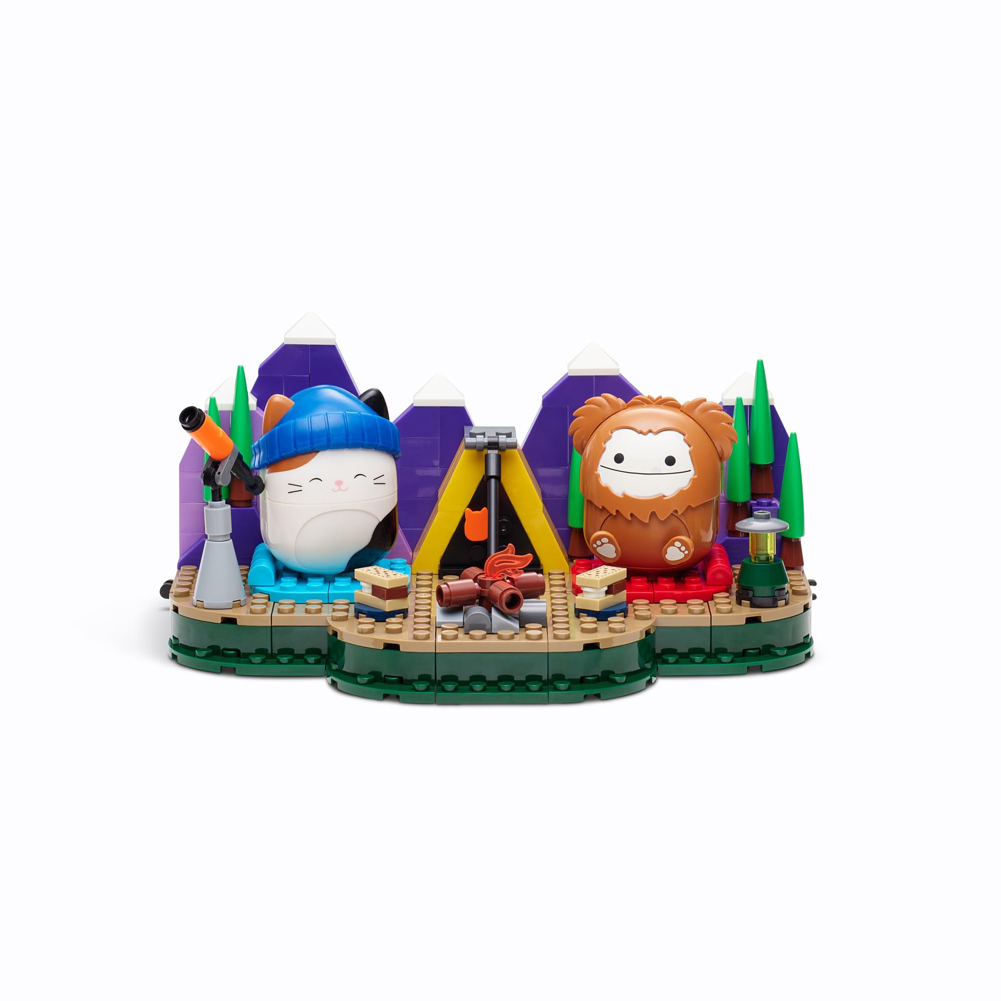 BLDR Squishmallows 246-Piece Camping Adventure Building Set - Cam & Benny Playset for Kids 3+