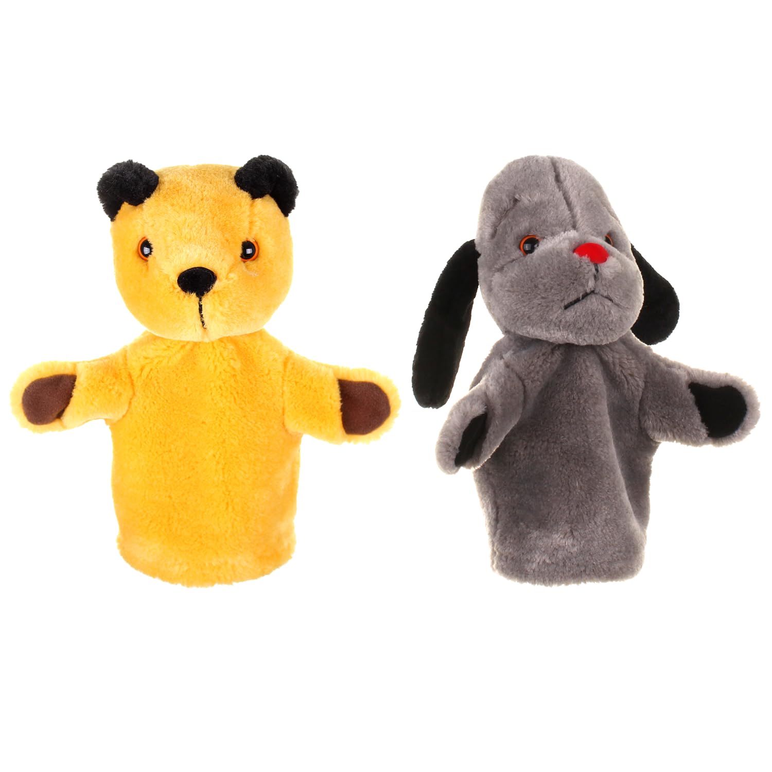 Sooty & Sweep Twin Pack Hand Puppets - Plush Stuffed Animal Playset for Kids