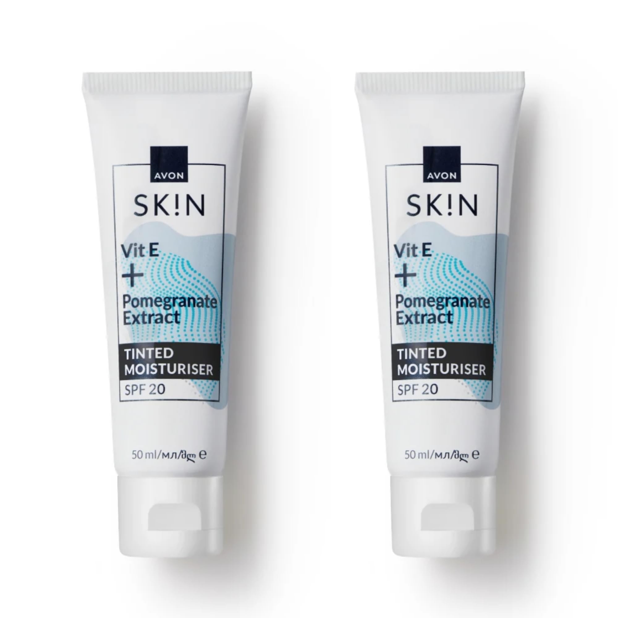Avon Nutra Effects Radiance Tinted Moisturiser Day Cream Duo - SPF 20, Hydrating, Radiant Skin, 2 x 50ml