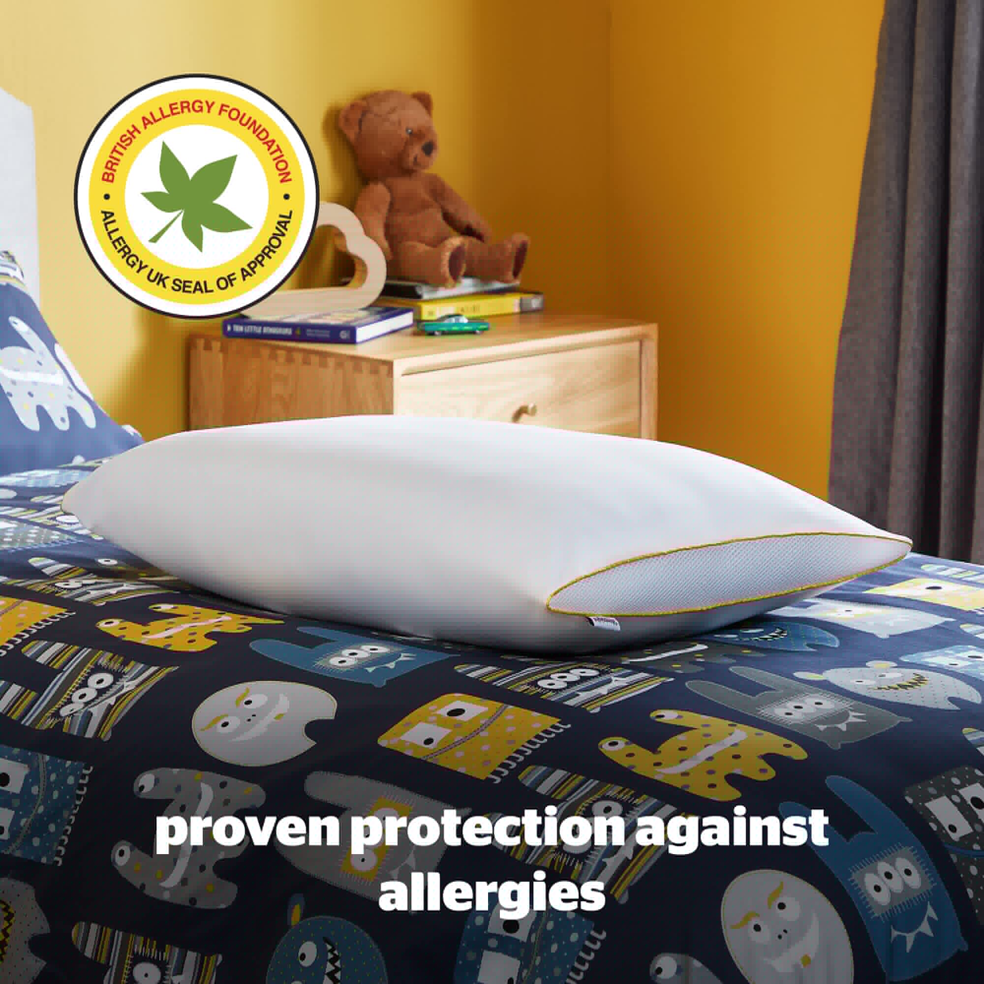 Silentnight Healthy Growth Breathable Kids Pillow - Cotton Material | Single Size | Washable 3