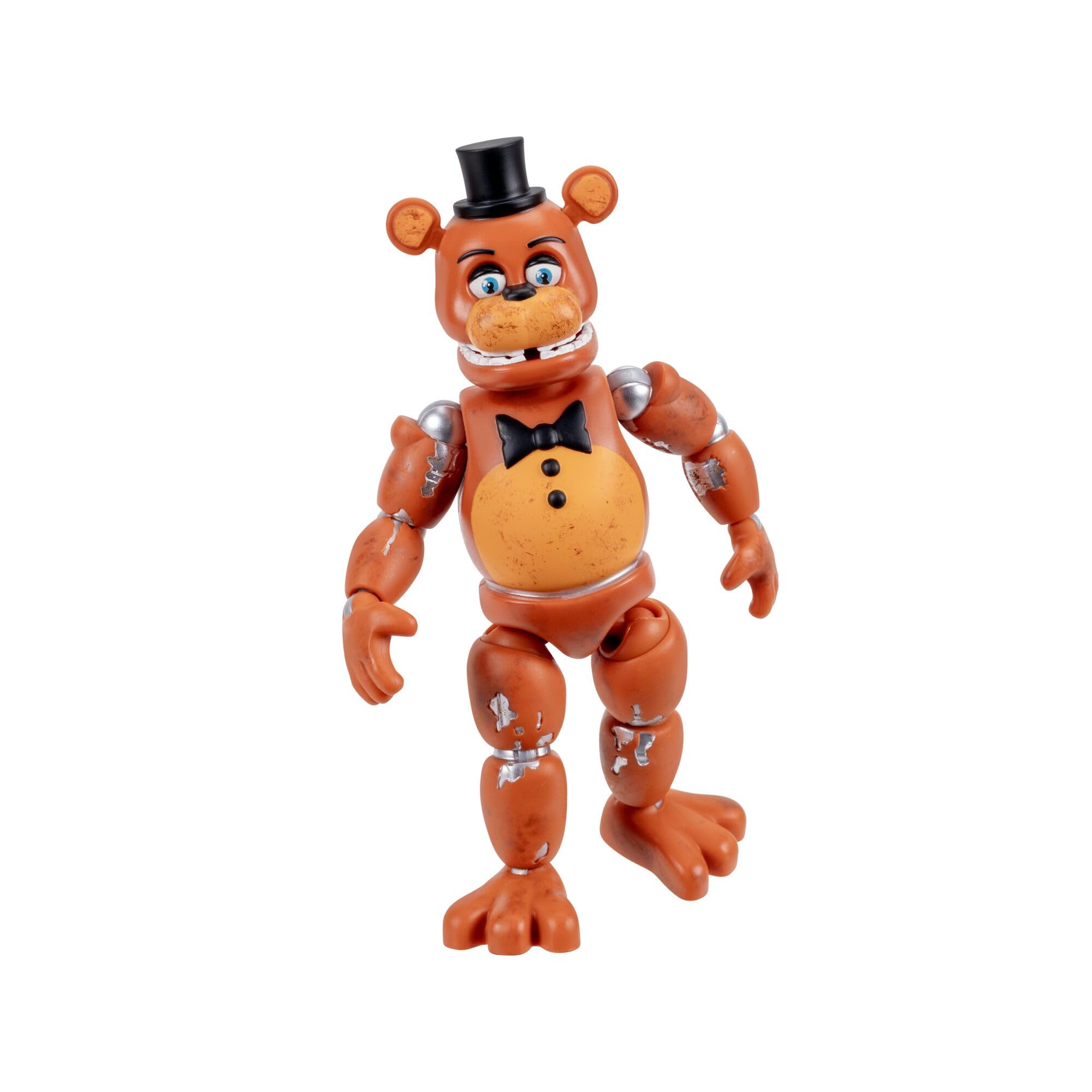 Jazwares Five Nights at Freddy's Withered Freddy 5-Inch Articulated Action Figure | Glow-in-the-Dark Eyes 5