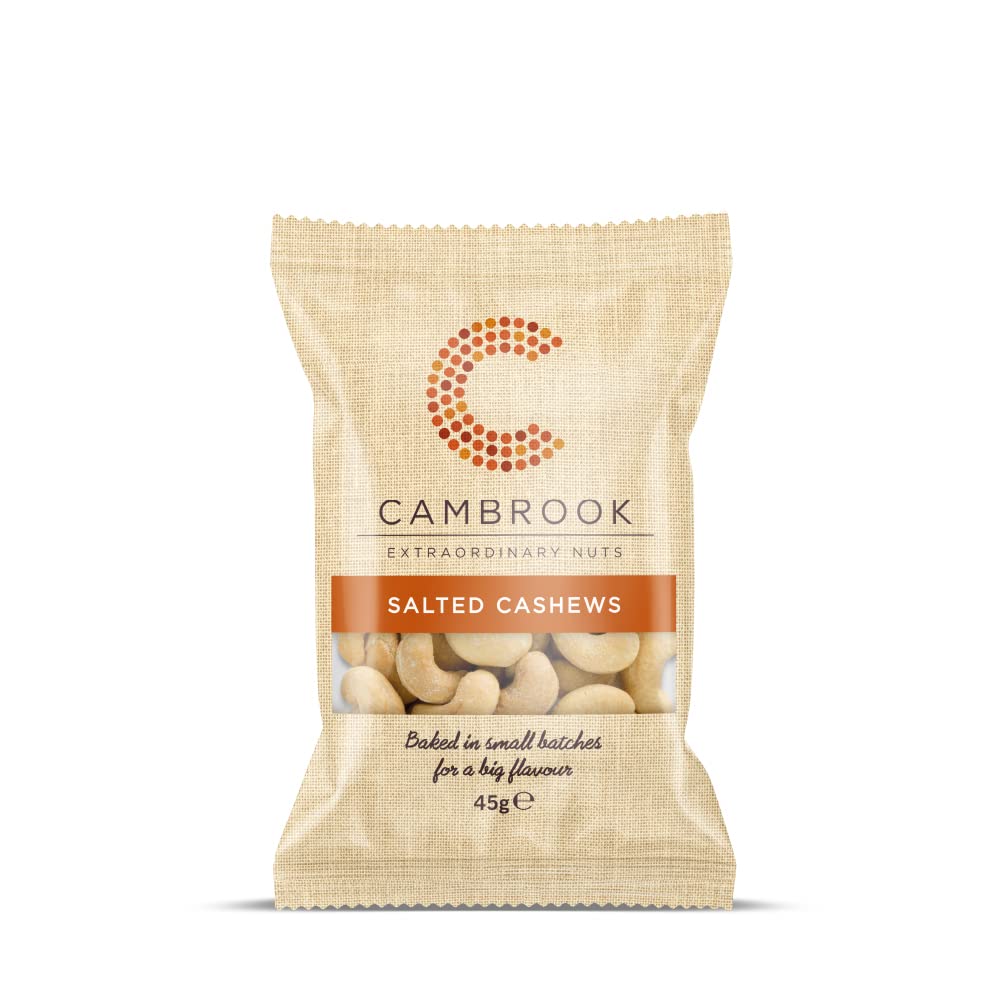 Cambrook Baked &amp; Salt Cashewnüsse, 45 g recycelbare Packung