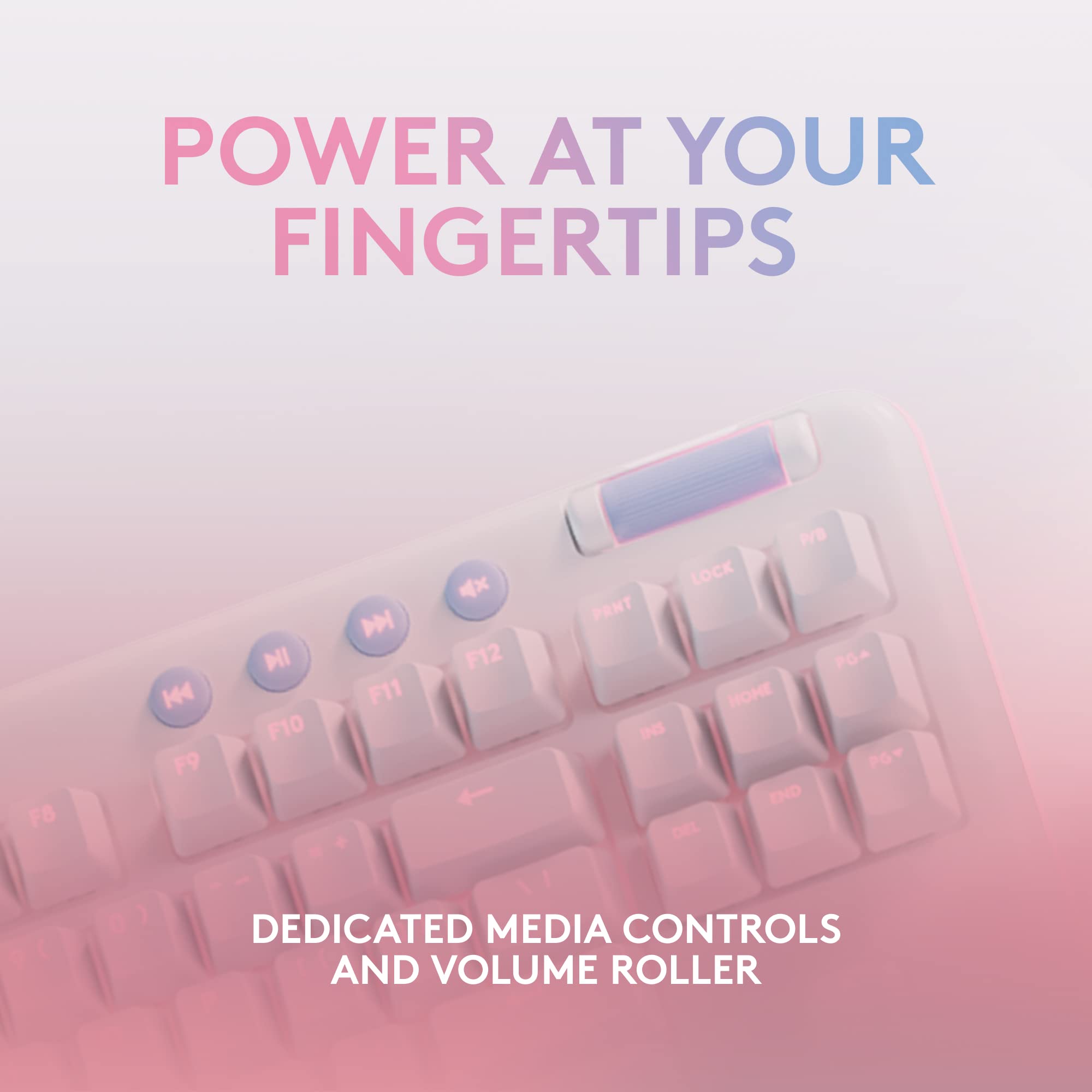 Logitech G G715 Wireless Mechanical Gaming Keyboard with LIGHTSYNC RGB, White - 920-010463