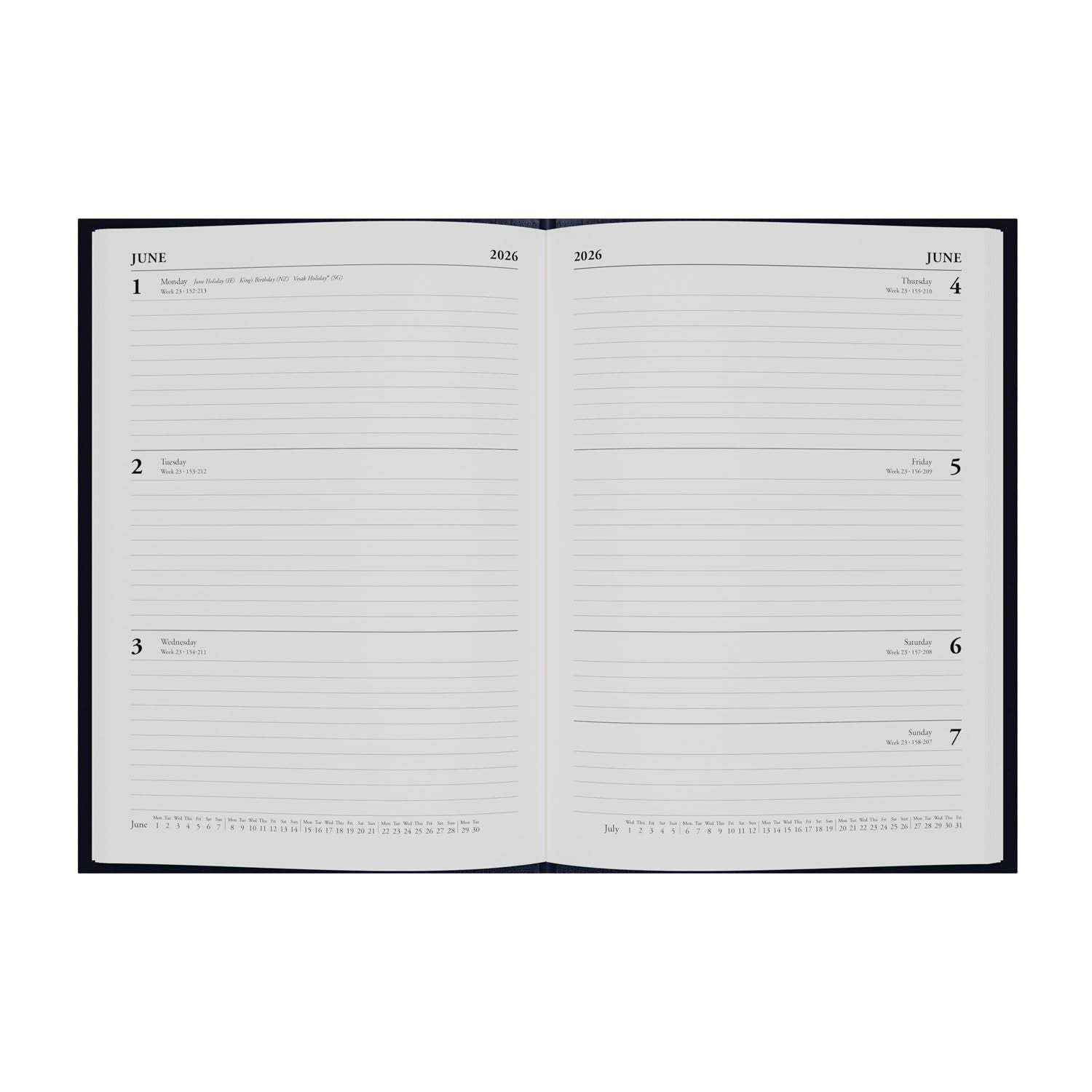 Collins Essential 2026 12 Month Calendar Year Planner - A5 Week-To-View | Yellow Hard Cover