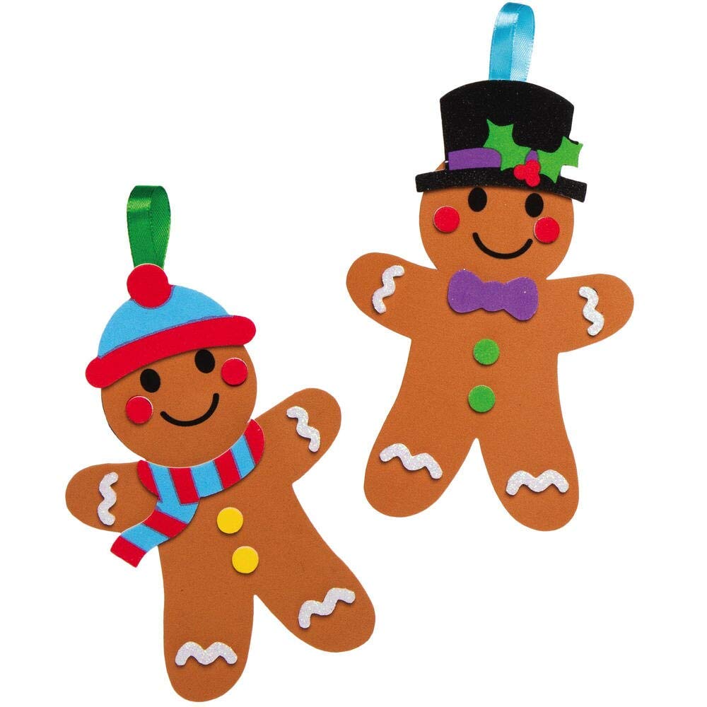 Baker Ross - Gingerbread Man Mix and Match Craft Kit - Pack of 8
