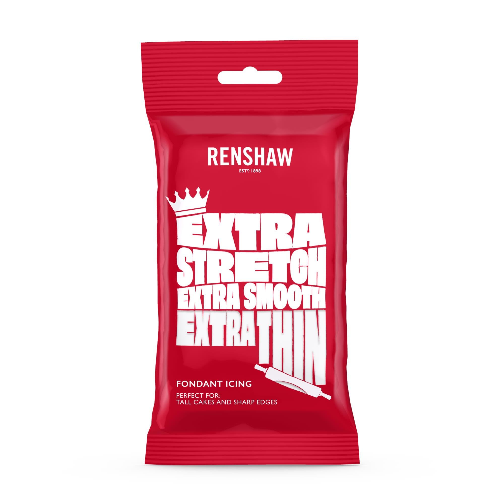 Renshaw - White Extra Stretch Smooth & Thin Fondant Icing 250g