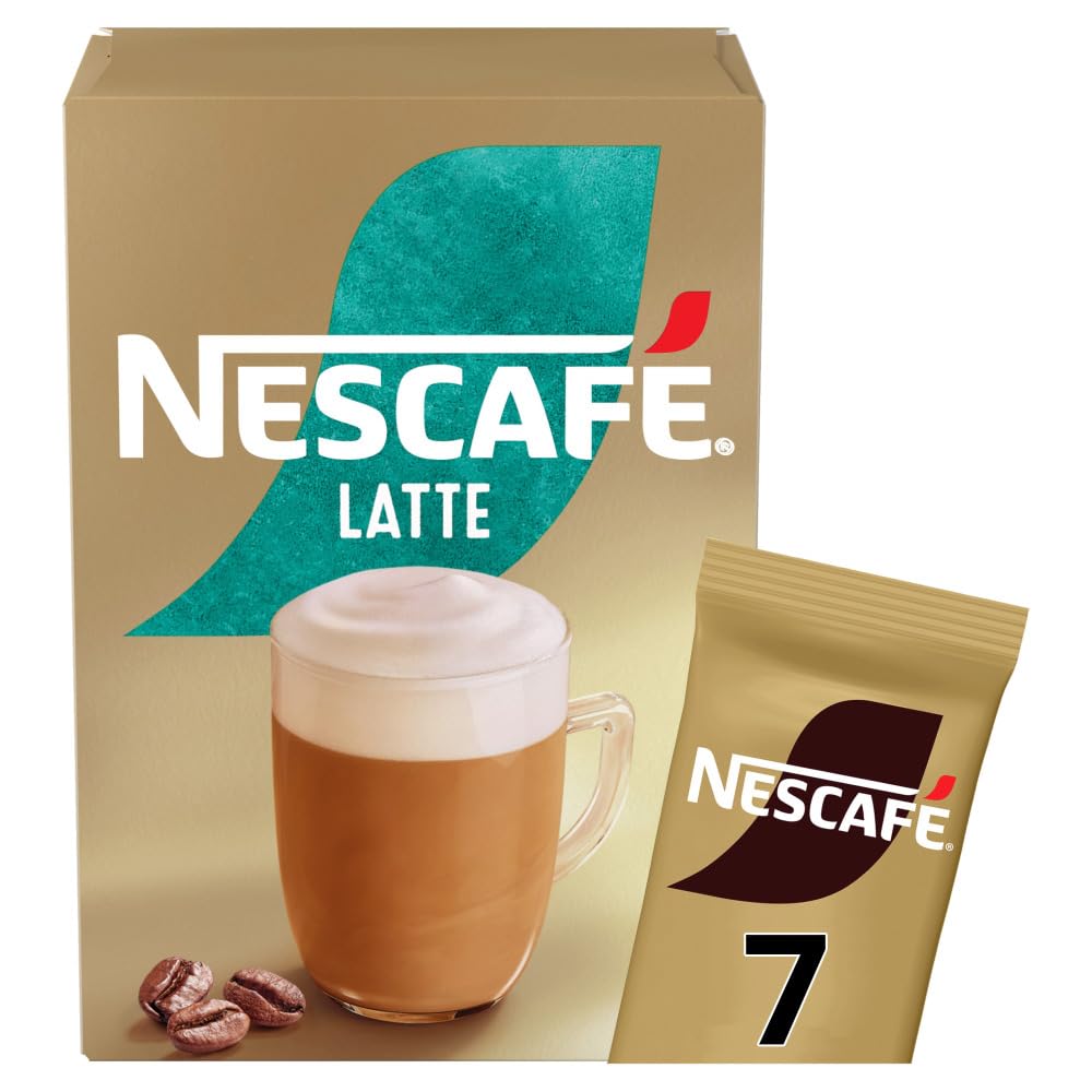 NESCAFÉ Latte Instantkaffee, 7 Beutel, 100 % verantwortungsvoll bezogener Kaffee