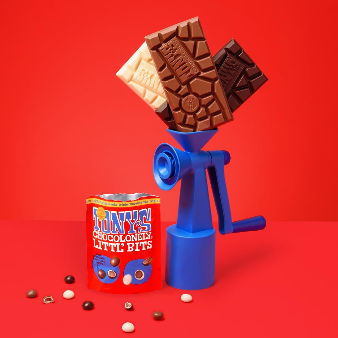 Tony's Chocolonely - Littl’ Bits Triple Chocolate Mix Balls - Mini Chocolate Treats in Sharing Pouch - 100g