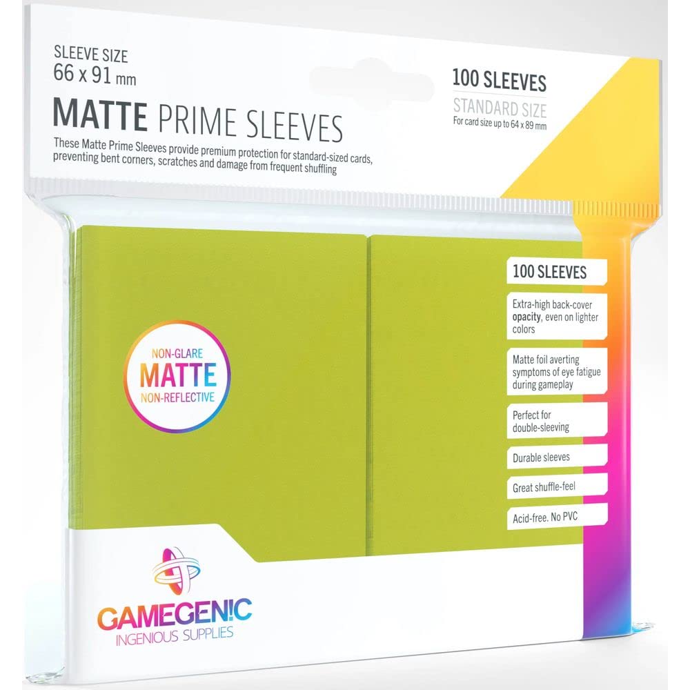 Gamegenic Matte Prime Sleeves - 100-Pack for Trading Card Protection