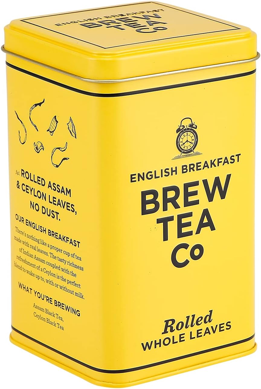 Brew Tea Co - English Breakfast Tea in Classic Tin - Strong & Malty - 150g Loose