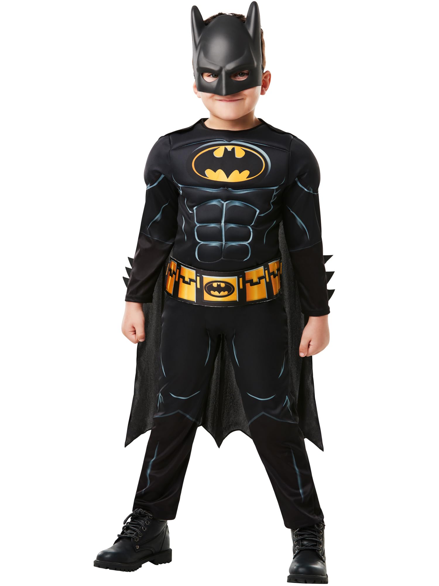 Rubies Batman Deluxe Padded Costume for Boys | Size 3-4 Years | Polyester 5
